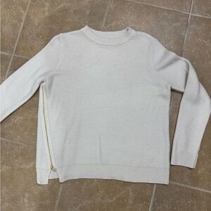Urban outfitters cream cable Sweater with Side Zipper medium